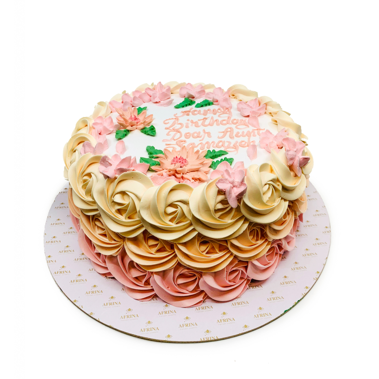 Ombré Rosette Pastel Cake