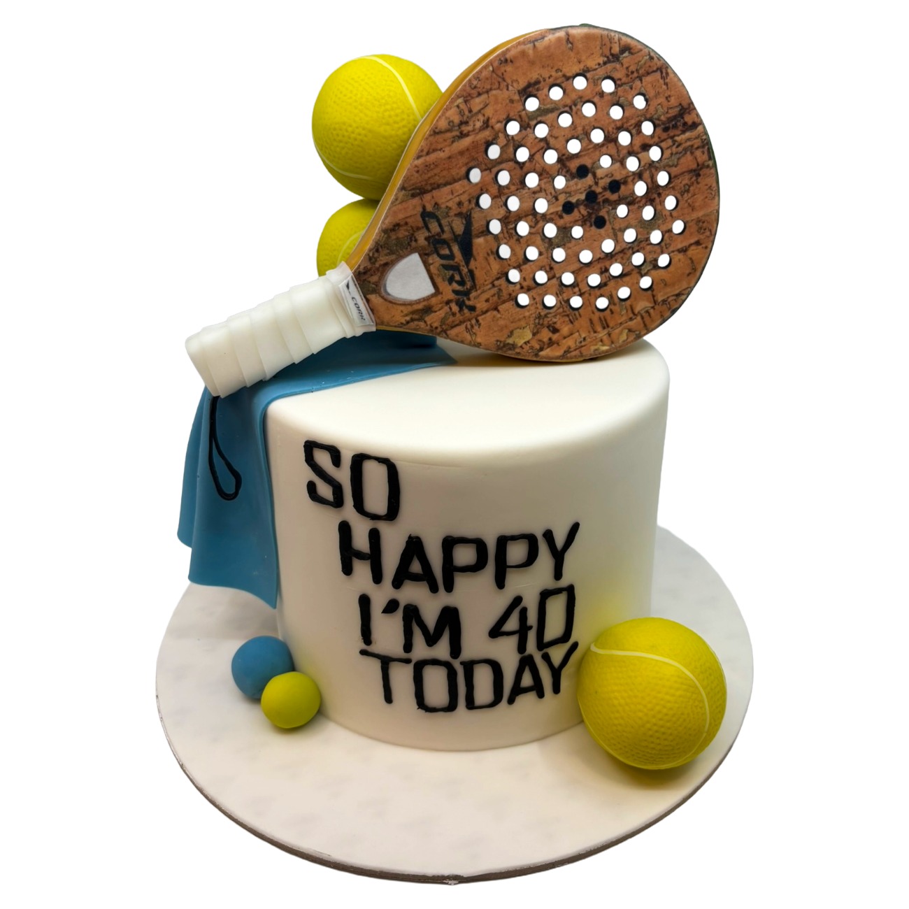 Padel Tennis 40th Birthday Cake