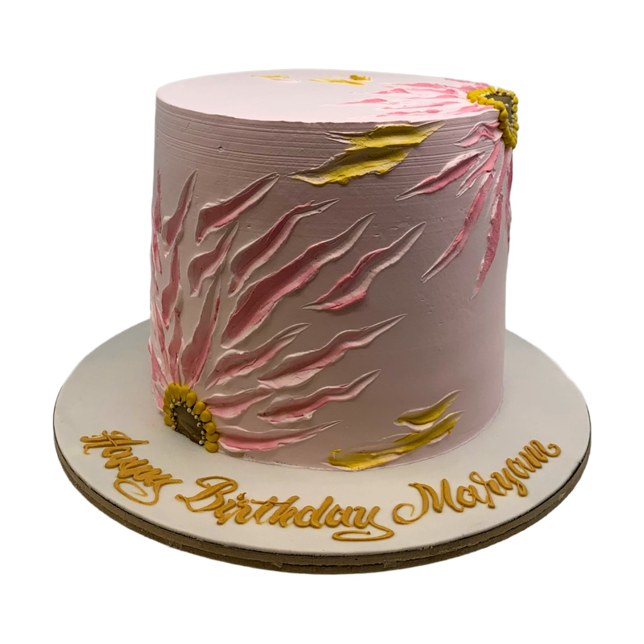 Painted Sunflower Impressionist Cake