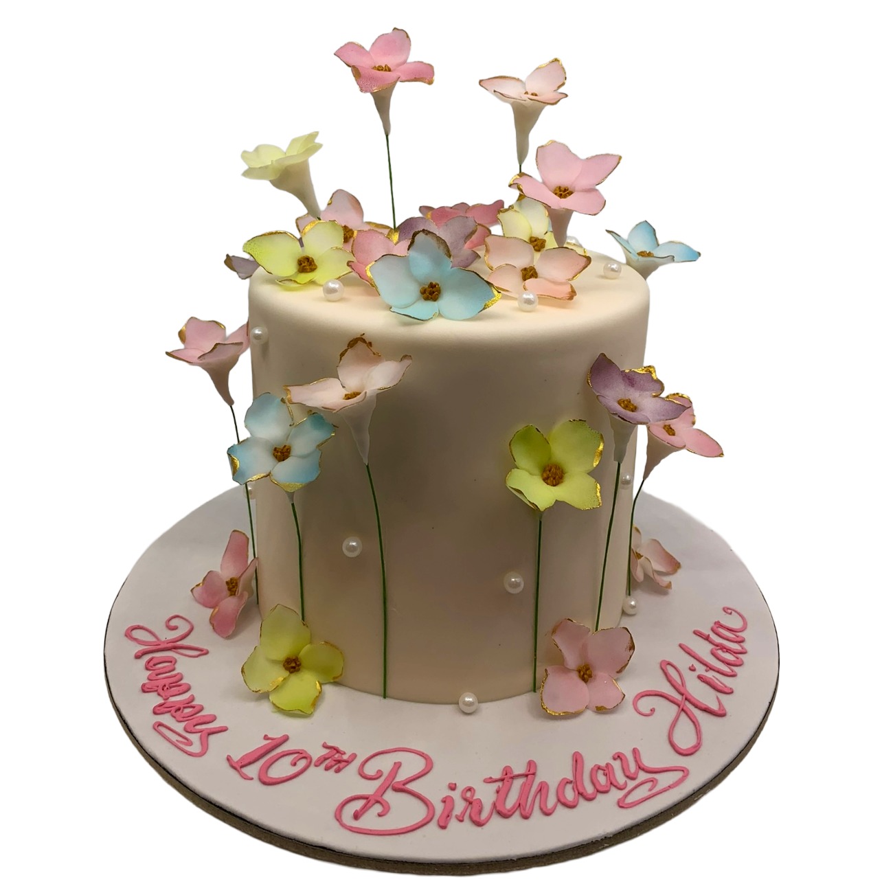 Pastel Meadow Whimsy Cake