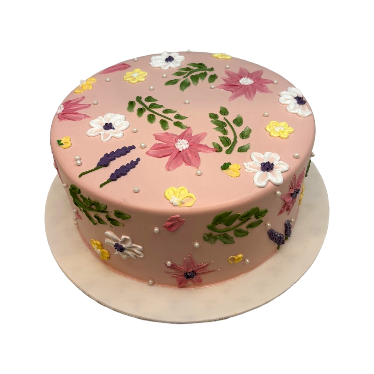 Pastel Palette Floral Birthday Cake