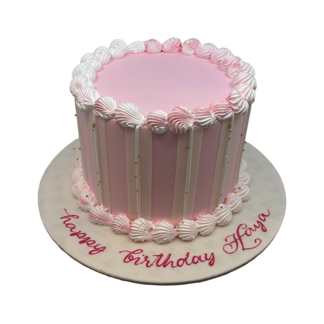 Pastel Pink Stripes Cake