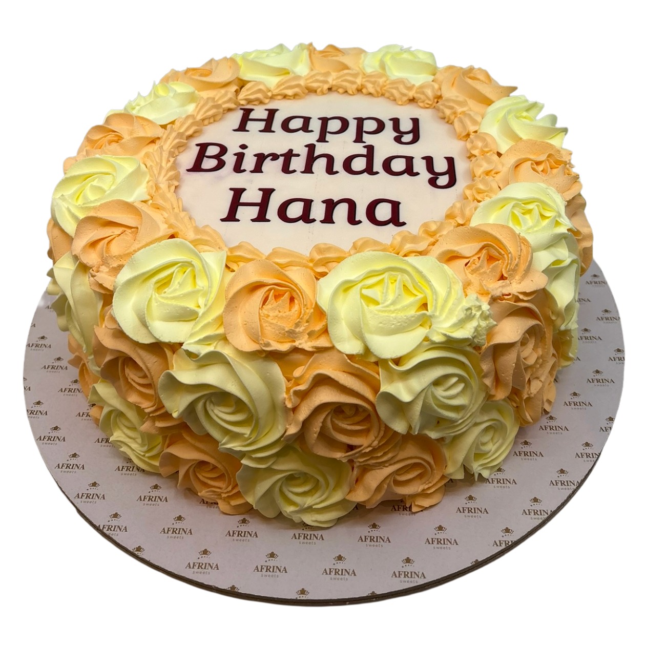 Peach & Primrose All-Over Rosette Cake