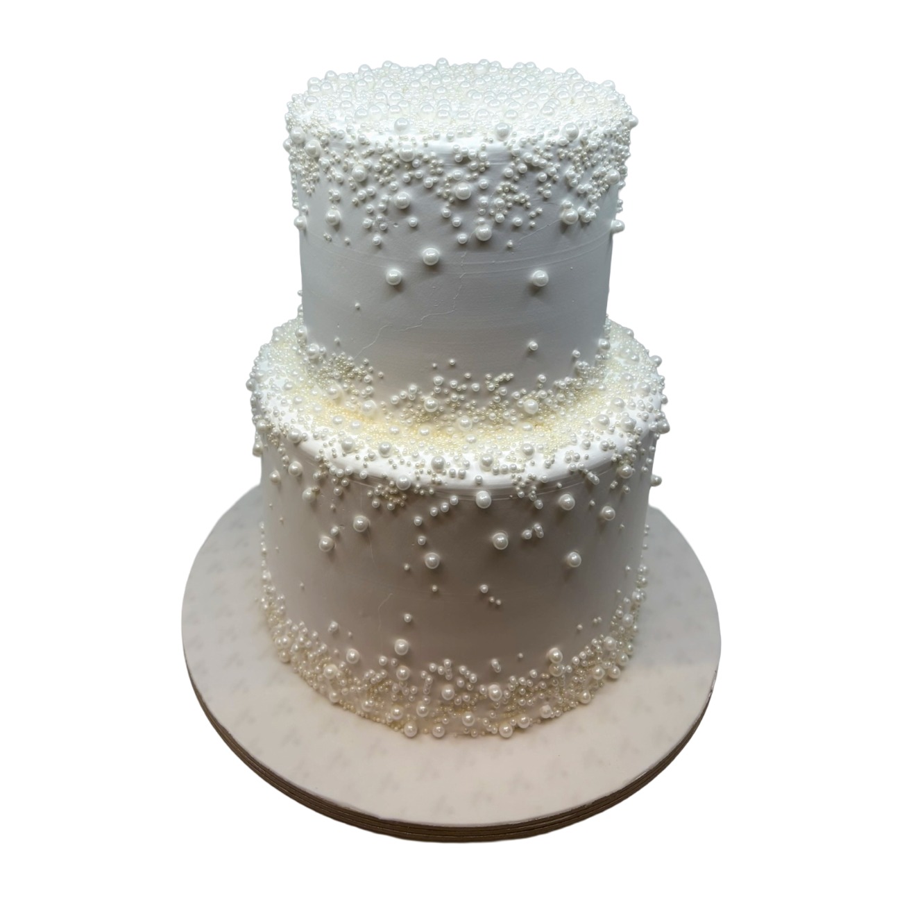 Pearl Cascade Textured Wedding Cake