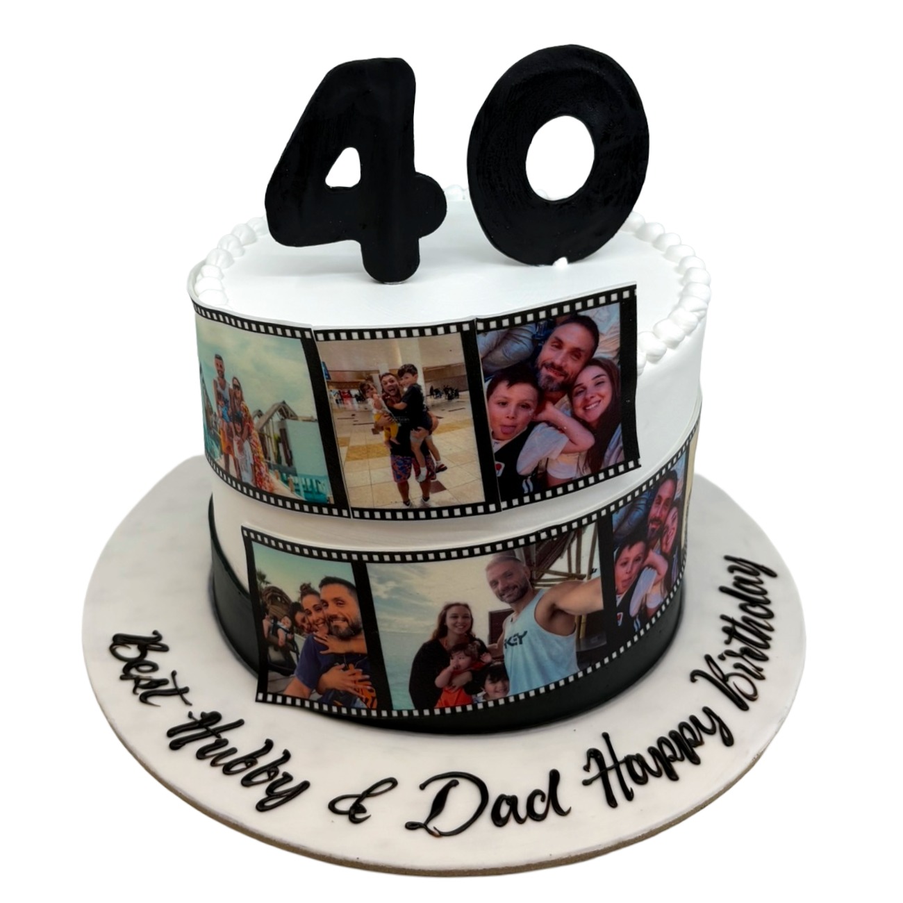 Personalized Family Photo Filmstrip Cake
