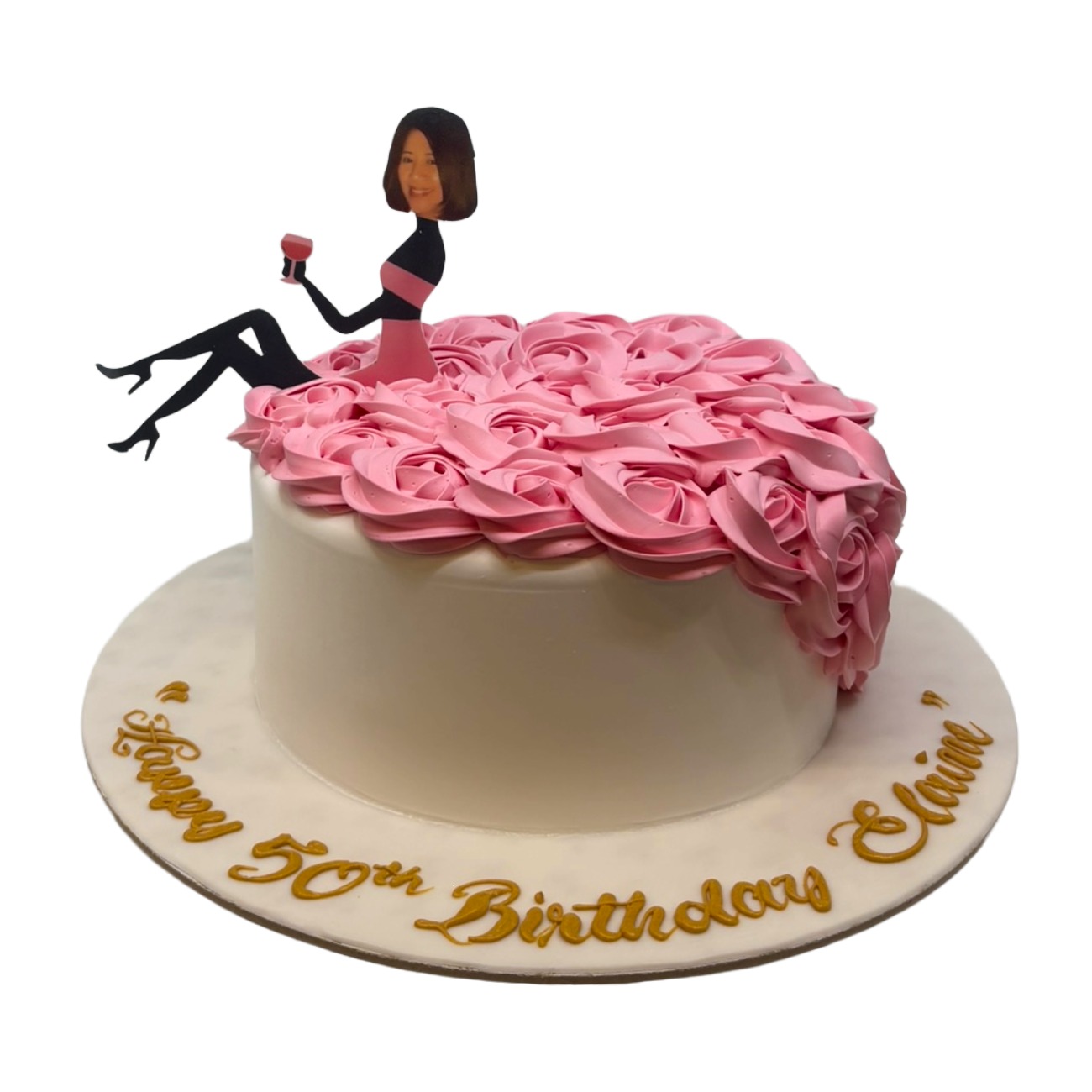 Pink Rosette Glamour Cake
