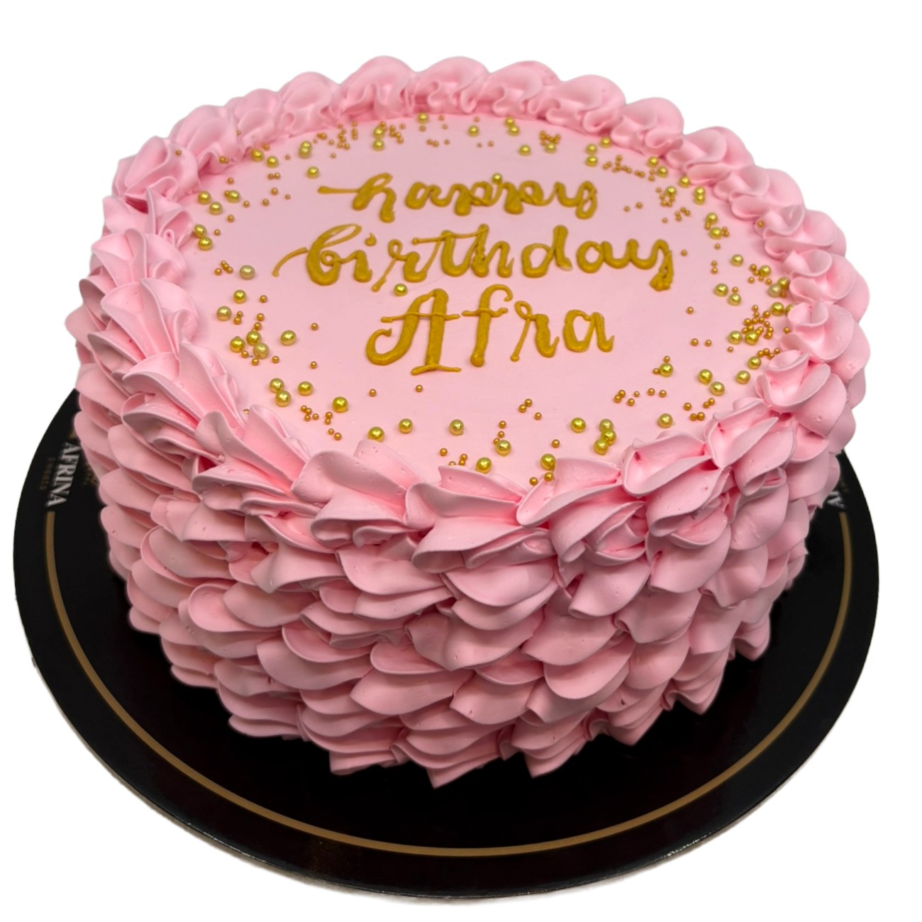 Pink Ruffle Rosette Cake