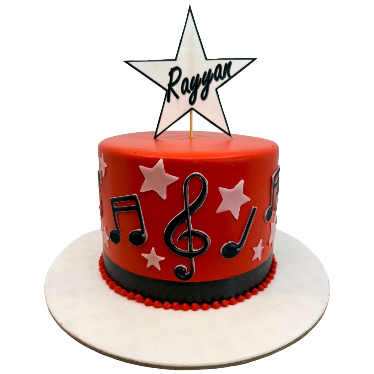 Pop Star Musical Notes Cake