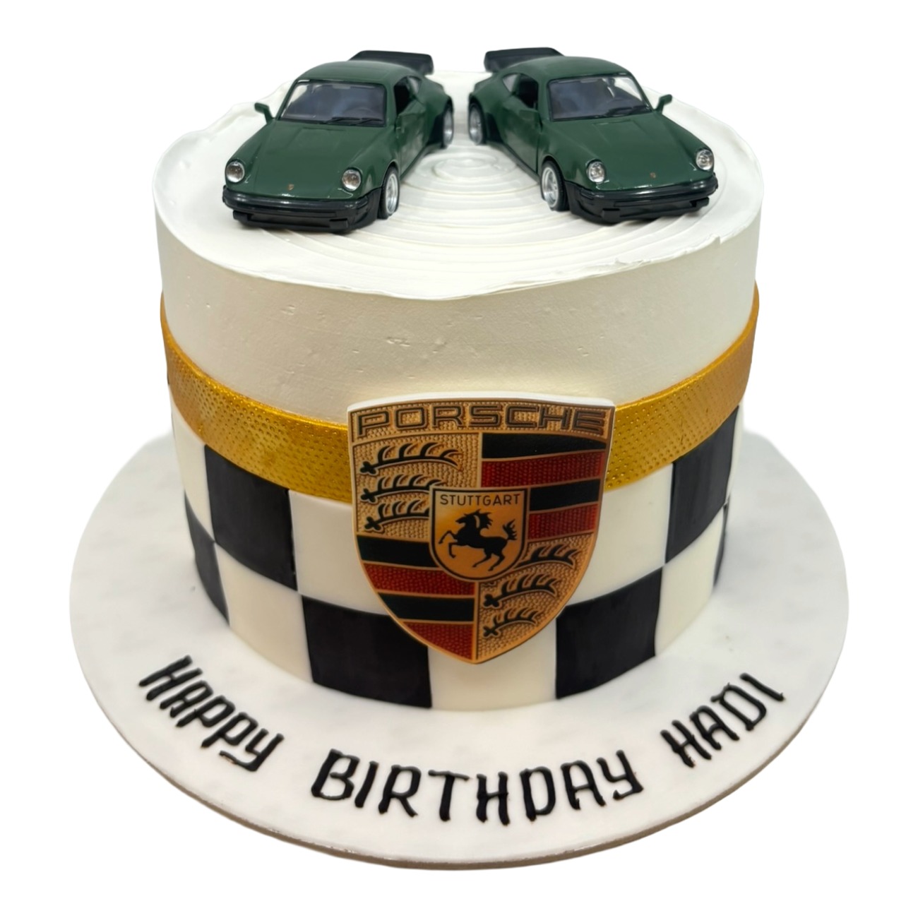 Porsche Racing Crest Birthday Cake