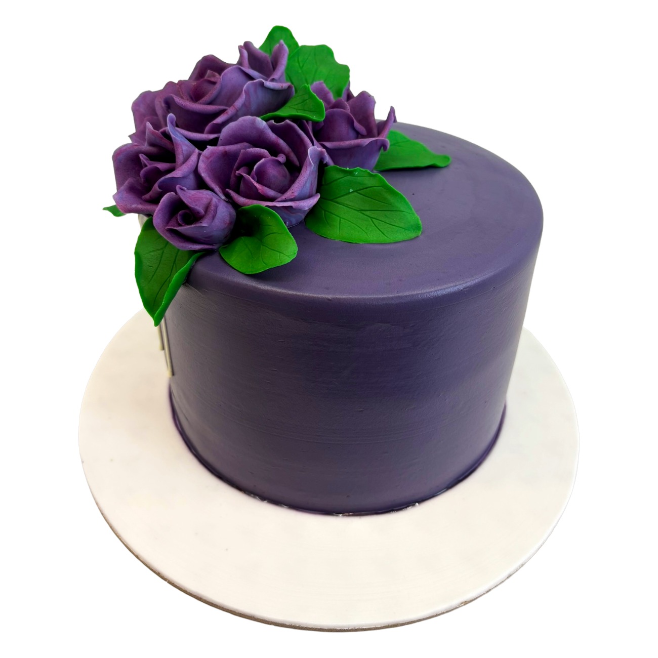 Purple Minimalist Floral Cake