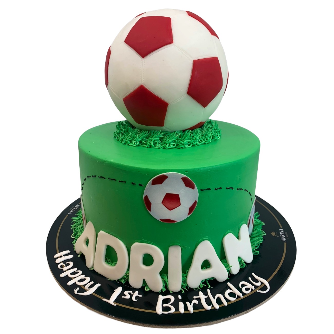 Red & White Soccer Cake