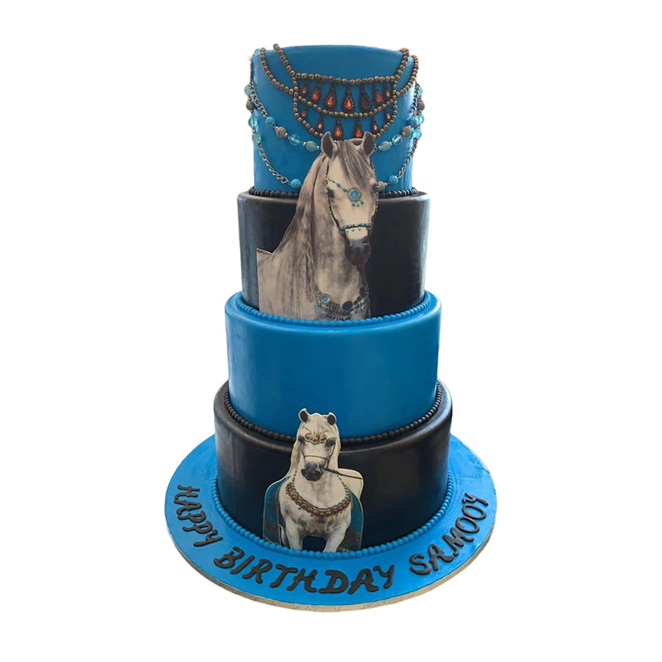 Regal Arabian Horse Multi-Tier Cake