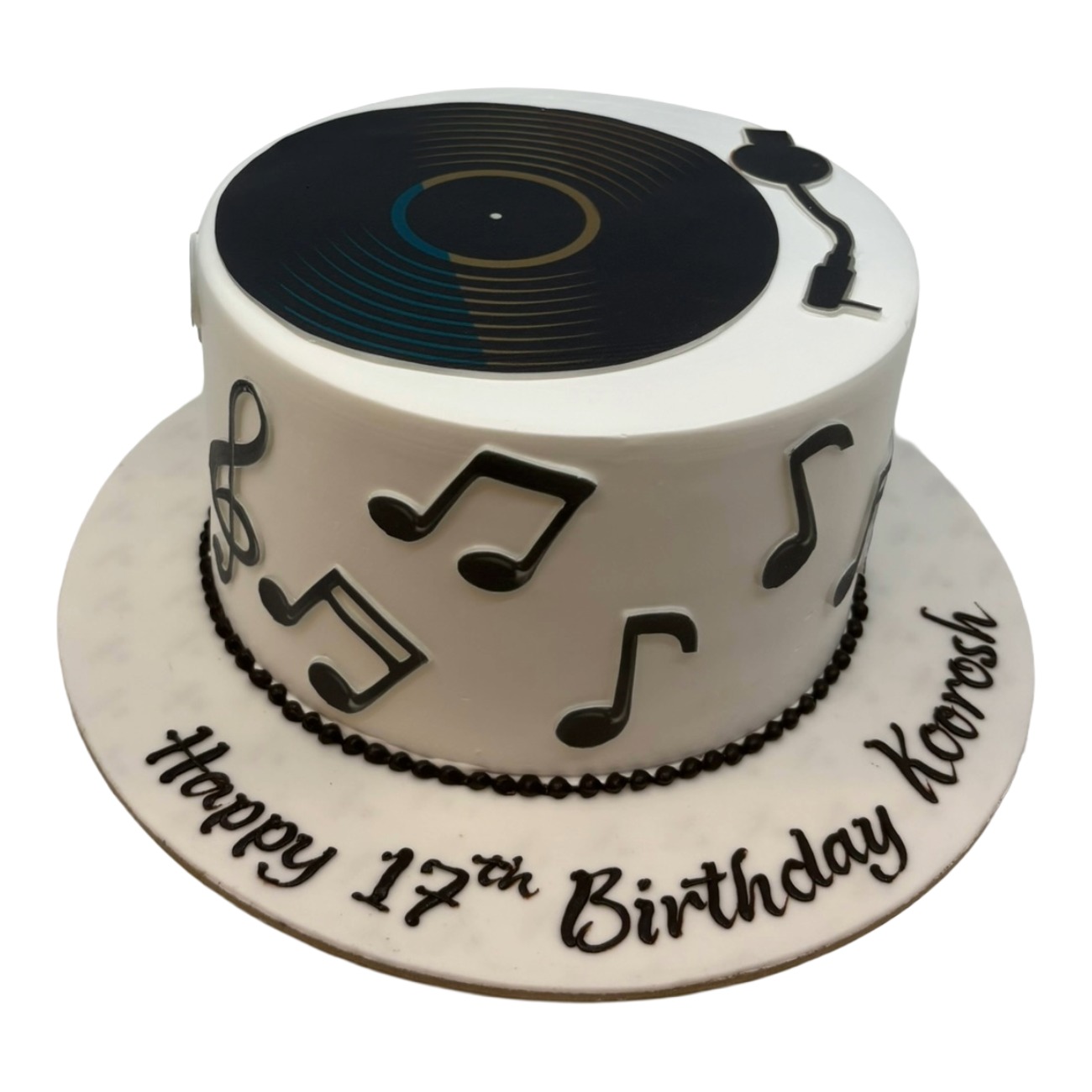 Retro Vinyl Turntable Cake