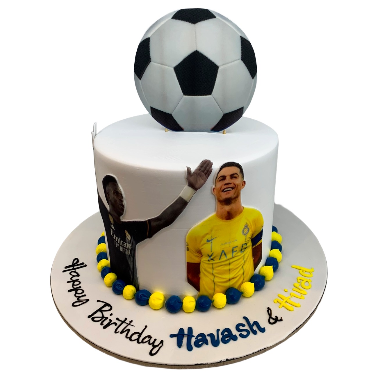 Ronaldo & Vinicius Jr. Football Stars Cake