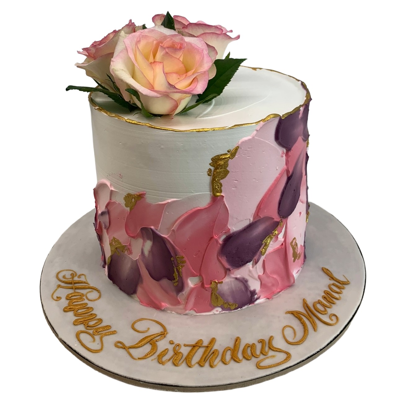 Rose Quartz Abstract Cake