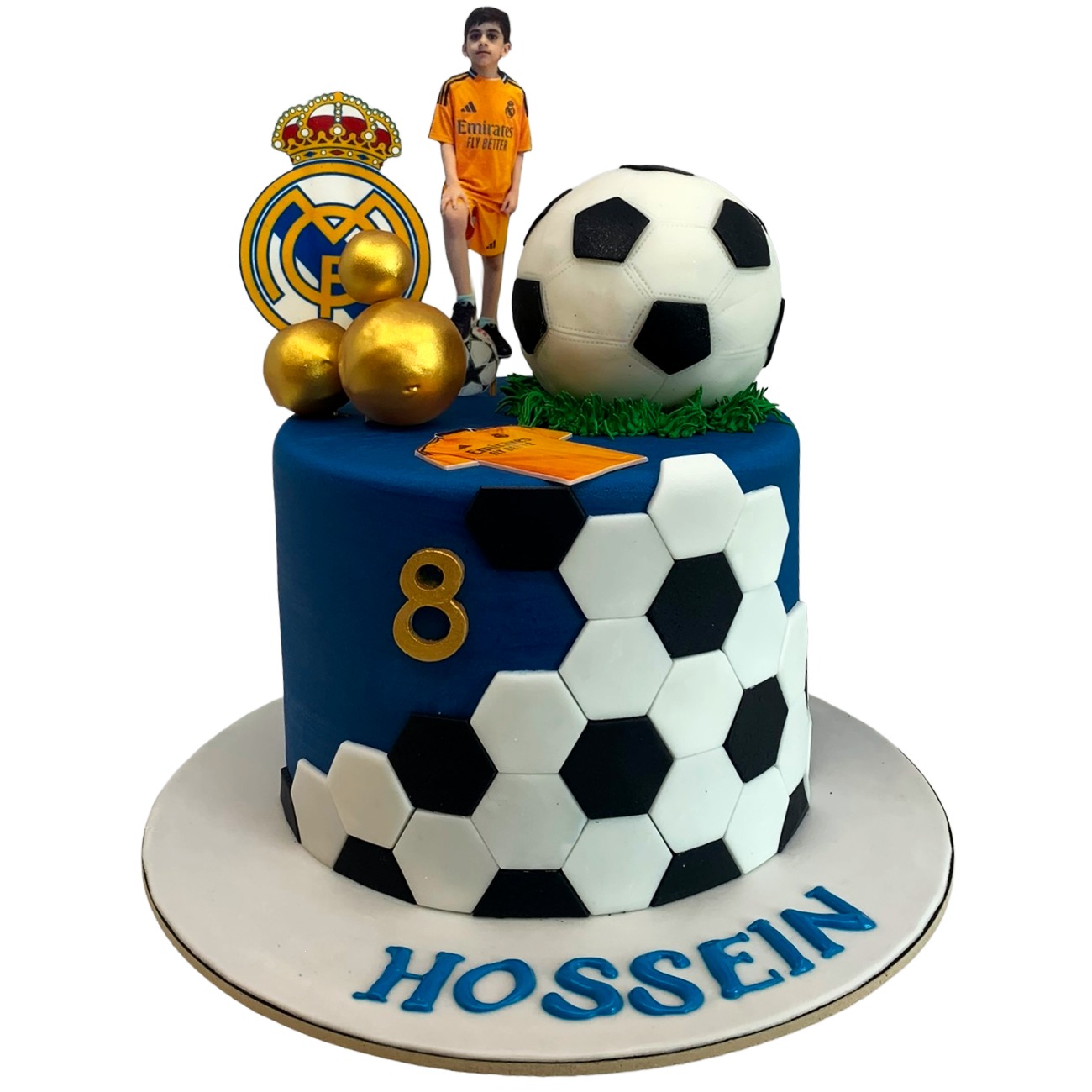Royal Blue Real Madrid Birthday Cake