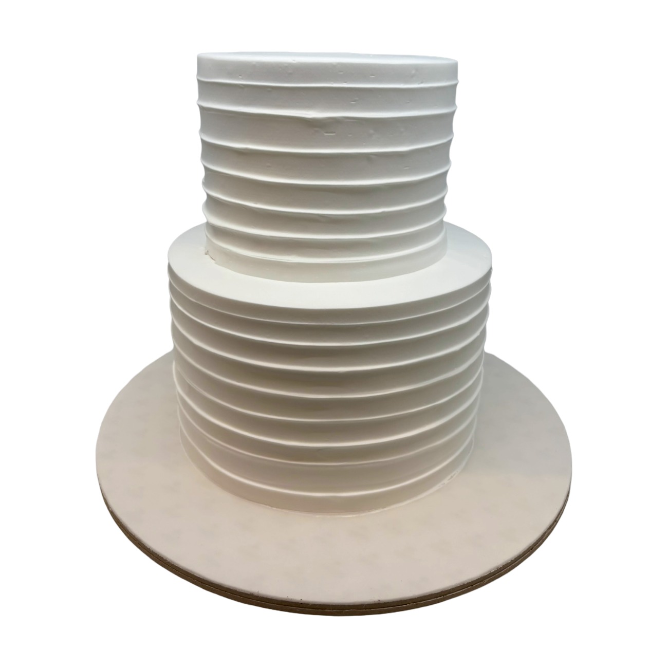 Rustic Textured Horizontal Ridges Wedding Cake