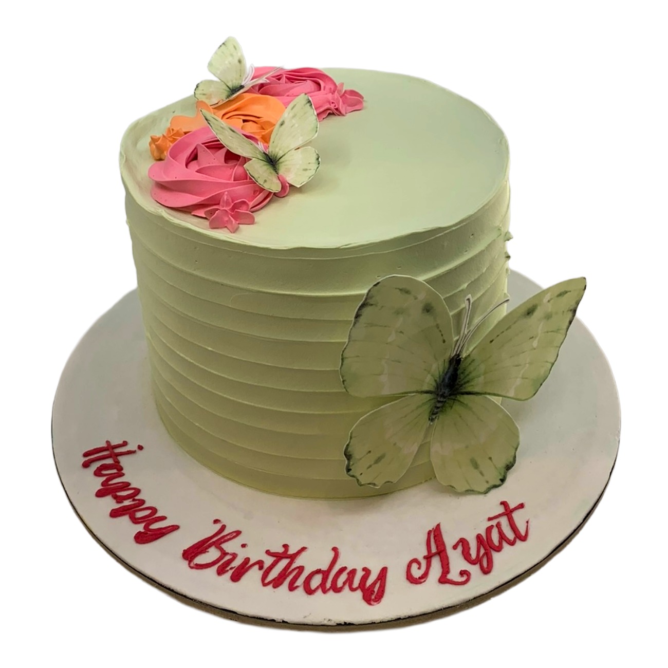 Sage Blossom Butterfly Cake