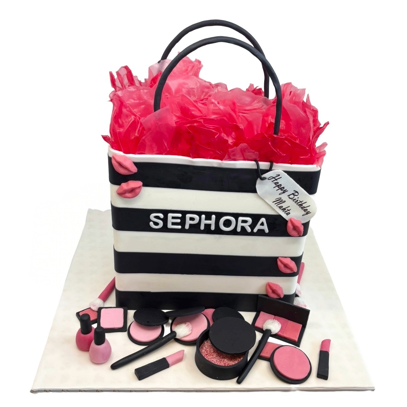 Sephora Glamour Shopping Bag Cake