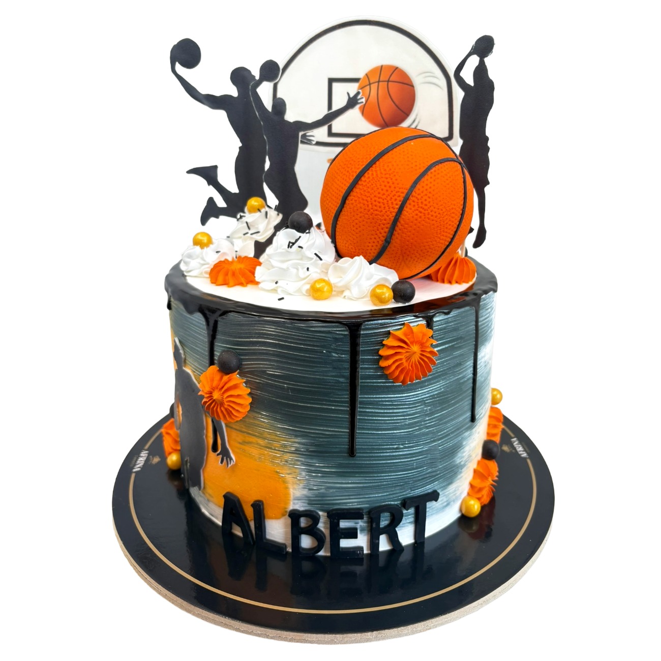 Slam Dunk Basketball Drip Cake