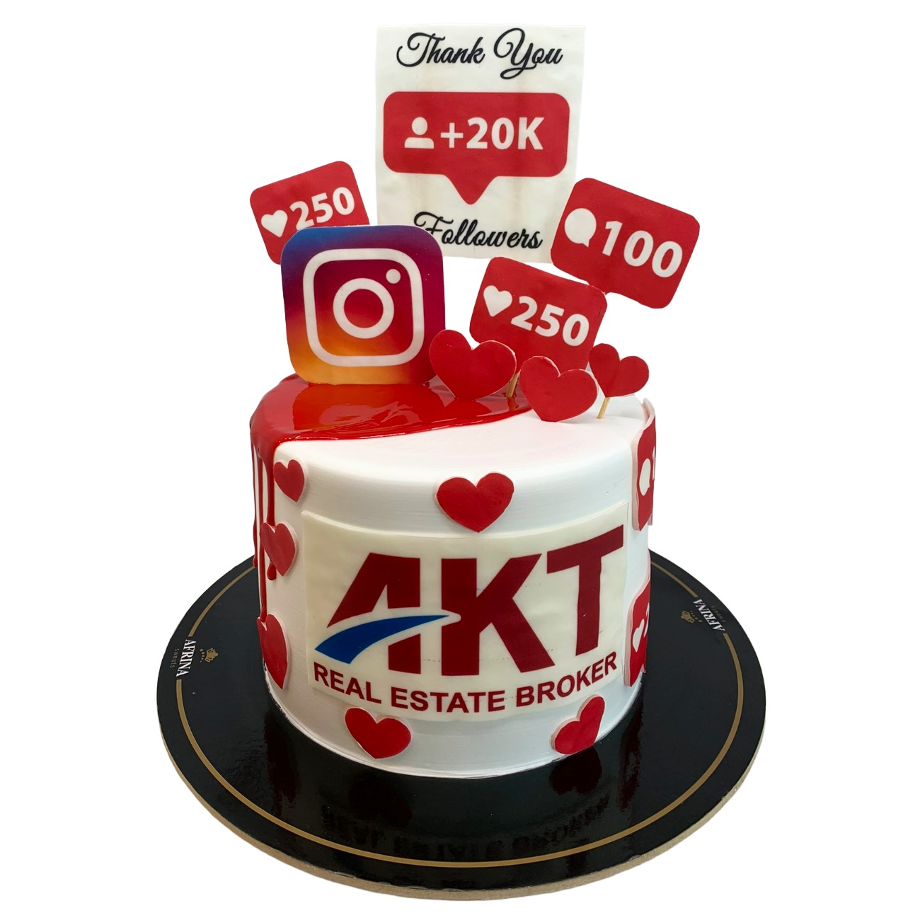 Social Media Milestone Cake