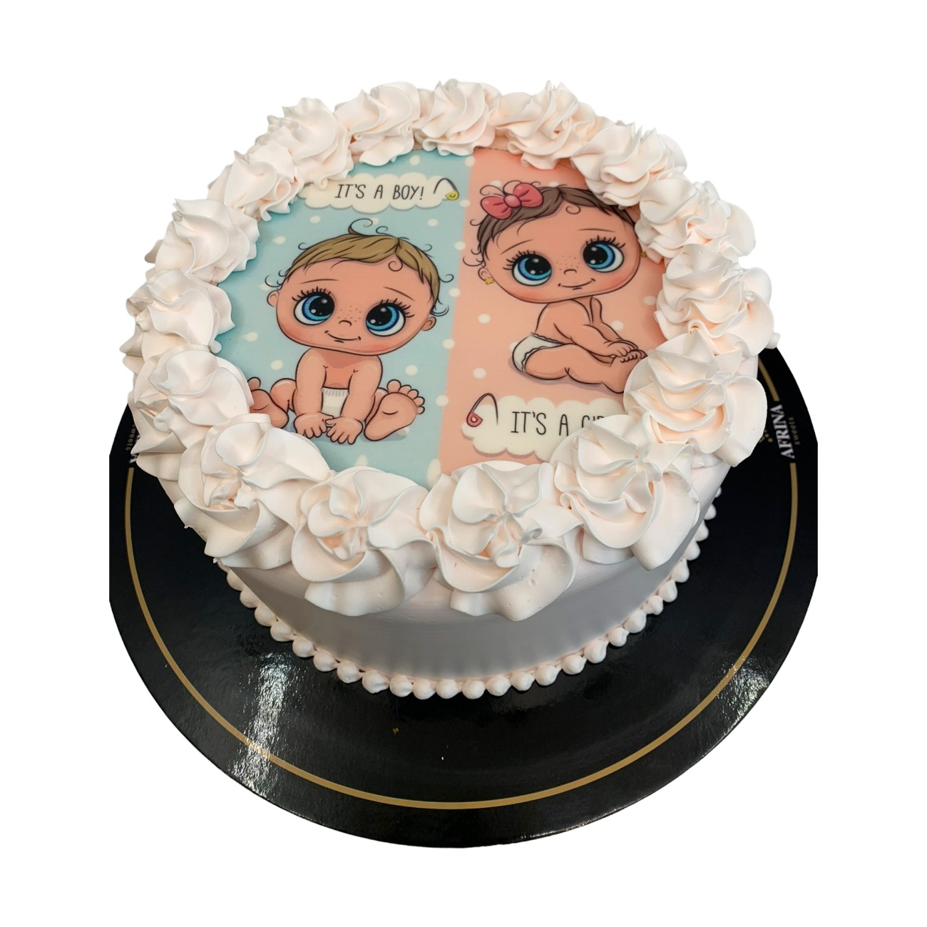 Sweet Baby Topper Gender Reveal Cake