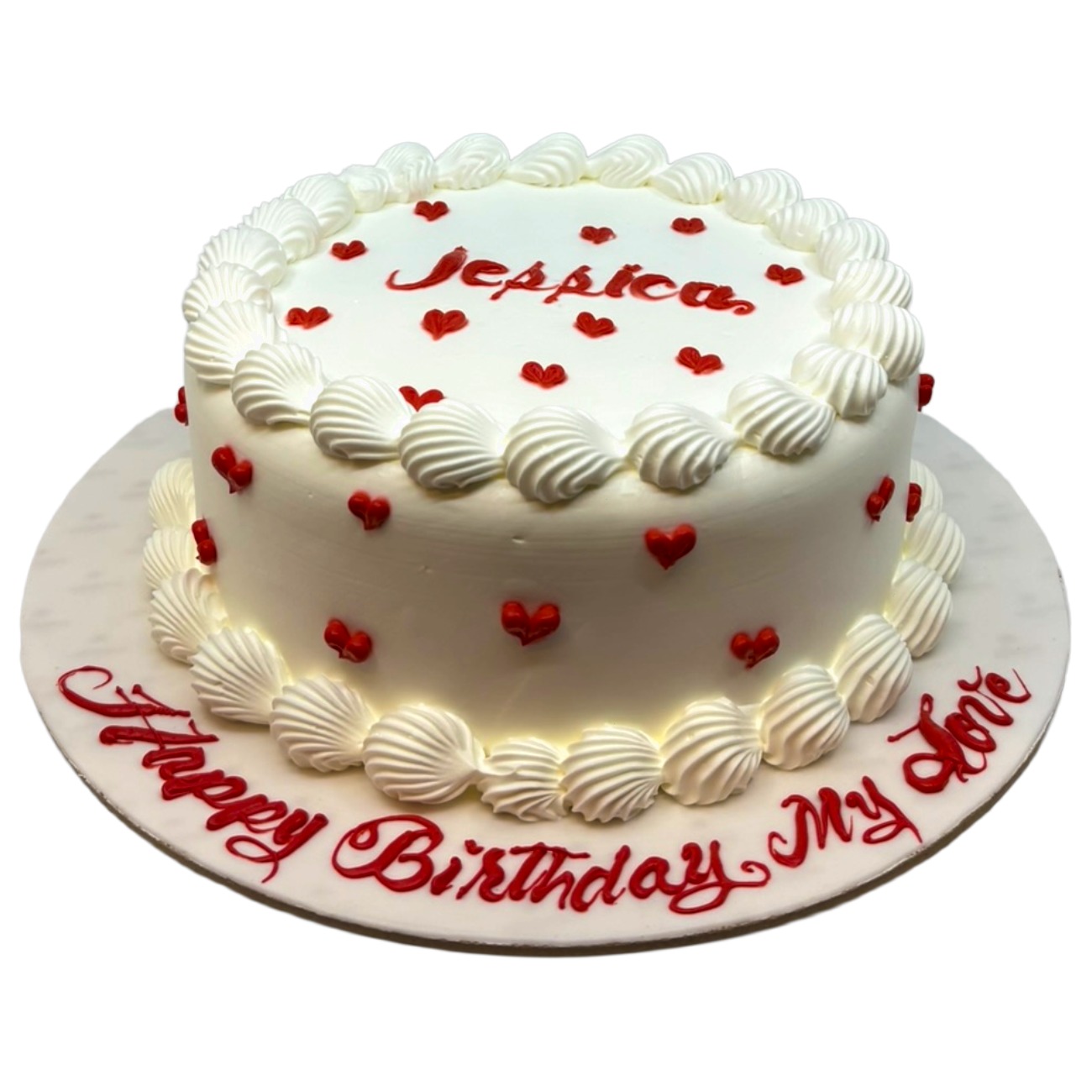 Sweet Hearts Crimson Lambeth Cake