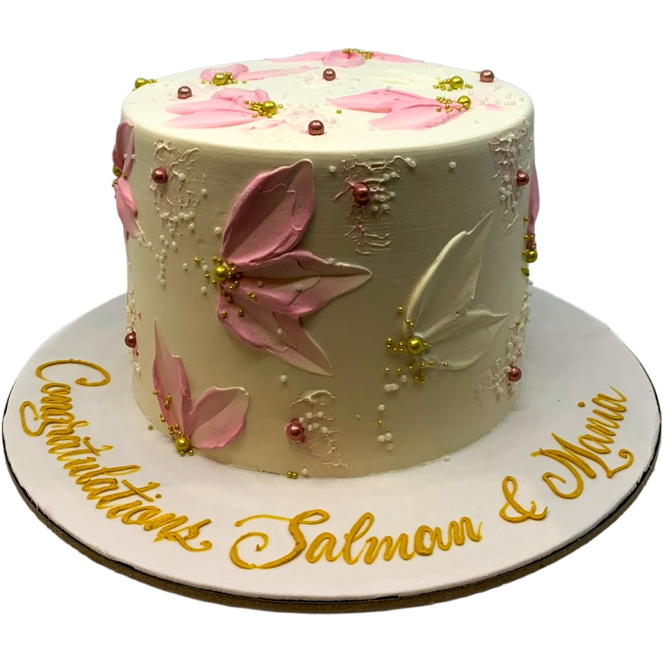 Textured Palette Knife Floral Cake
