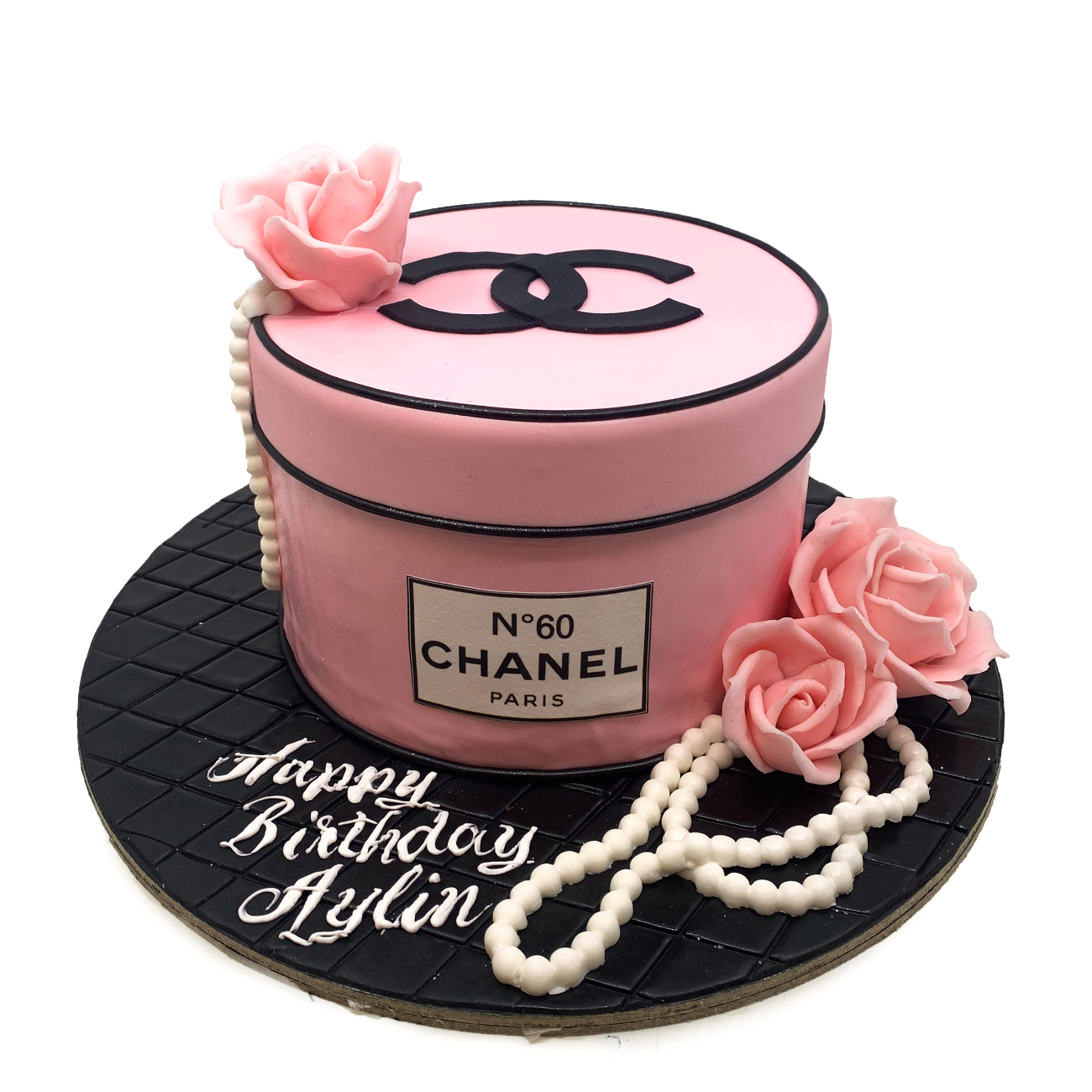 The Pink Chanel Inspired Couture Box Cake