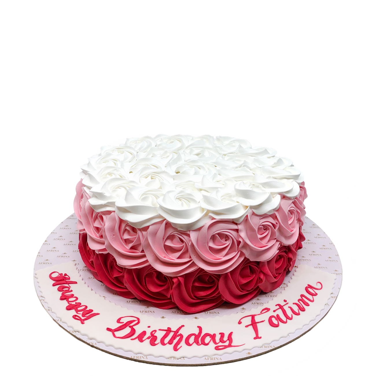 Tricolour Rose Ombré Cake