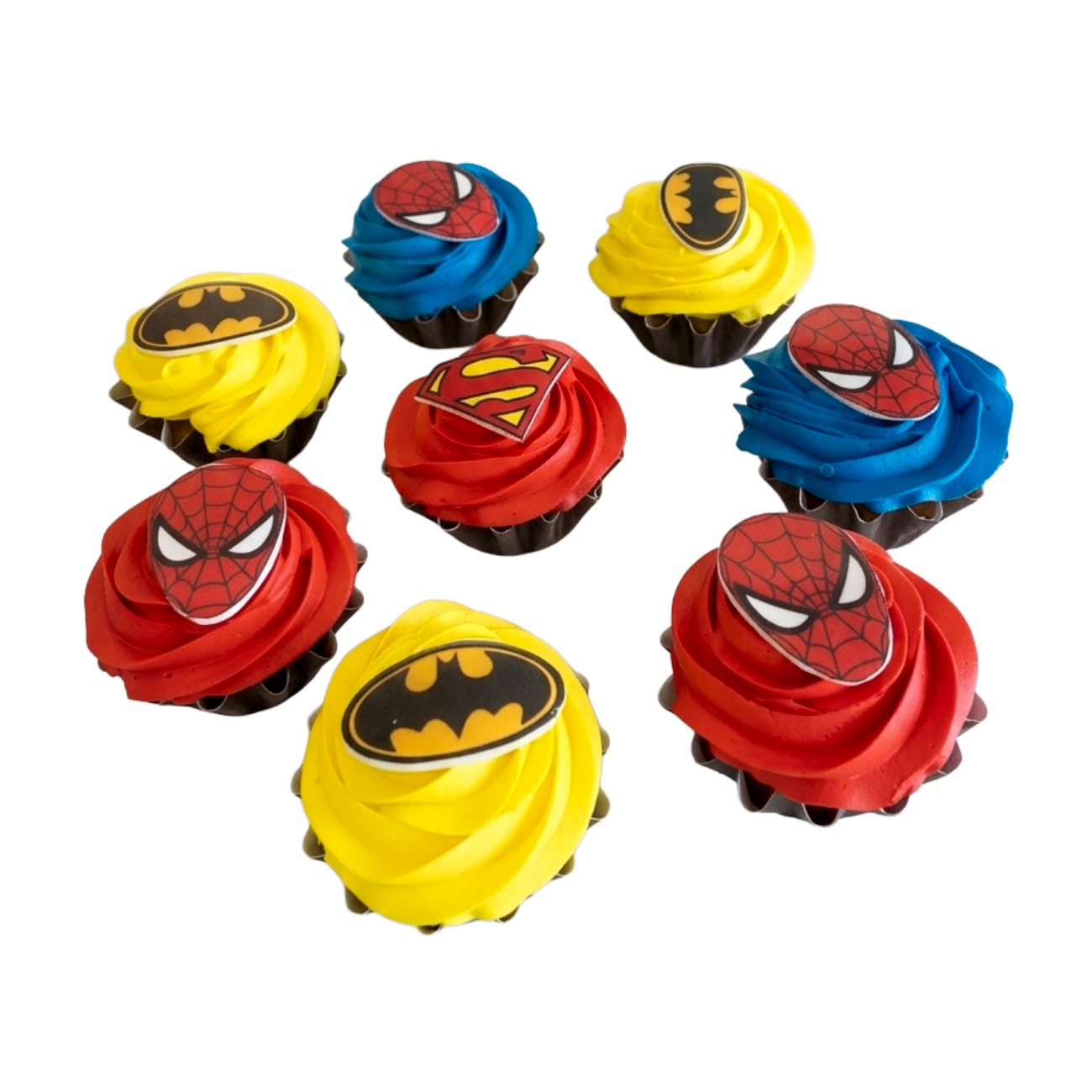 Ultimate Superhero Edible Topper Cupcakes