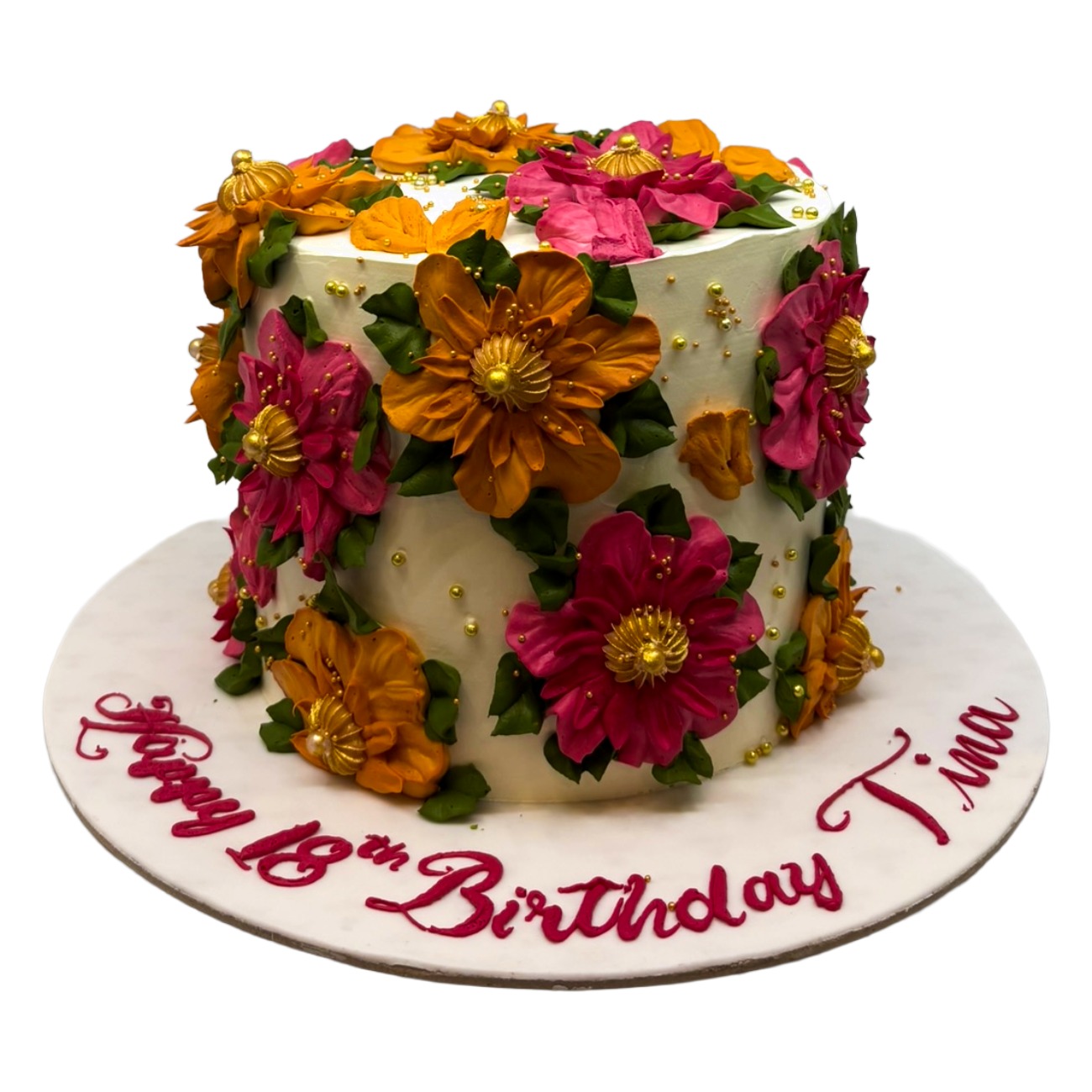 Vibrant 3D Fiesta Blossom Cake