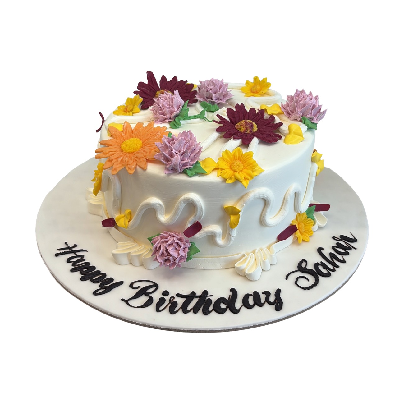 Vibrant Blossom Celebration Cake