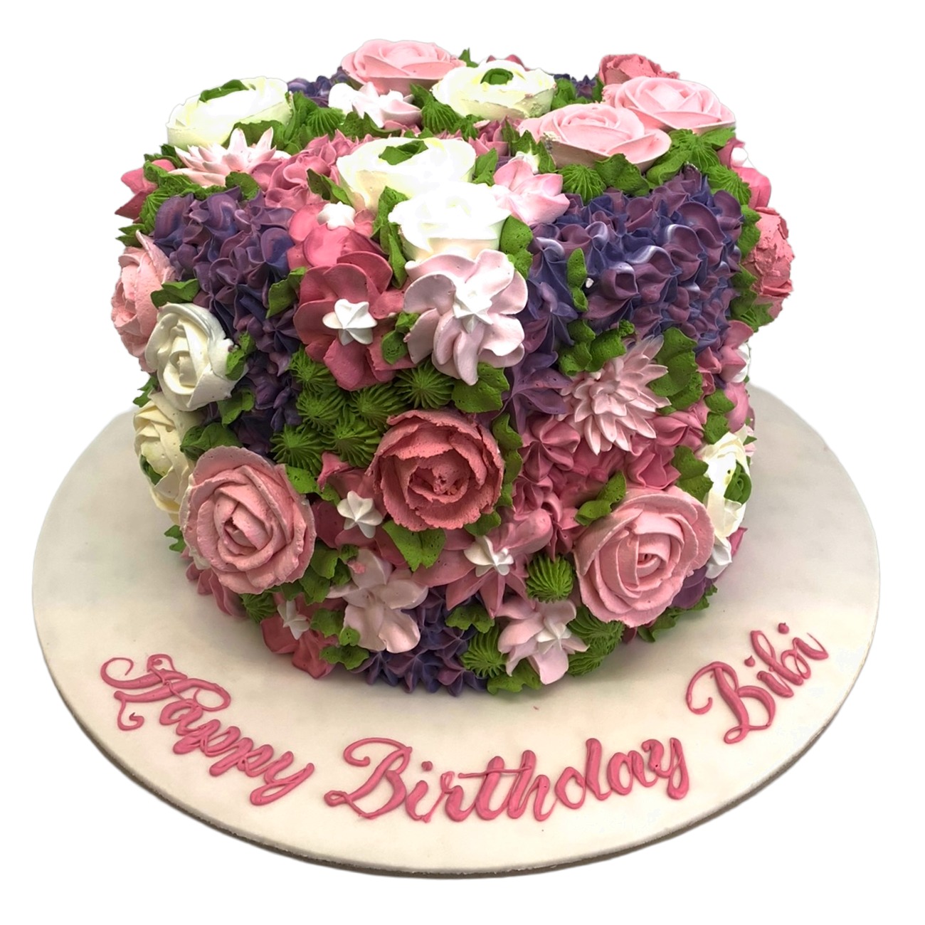 Vibrant Garden Bouquet Cake