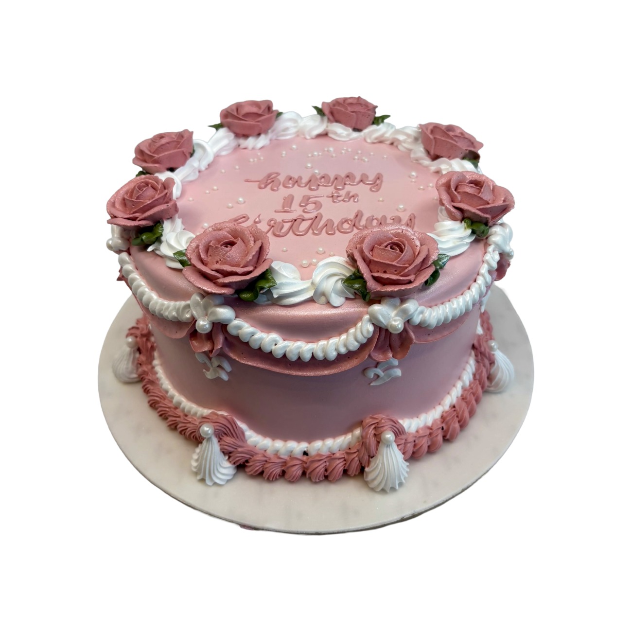 Victorian Draped Rose Cake