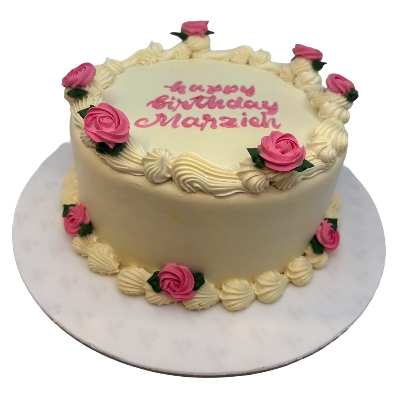 Vintage Classic Swirl & Rose Cake