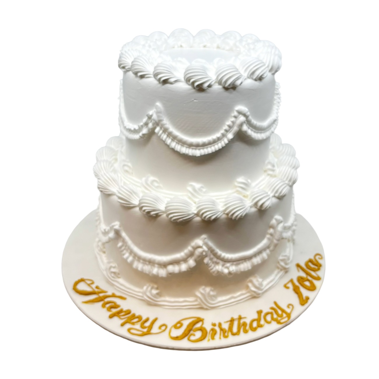 Vintage Lambeth Piping Wedding Celebration Cake