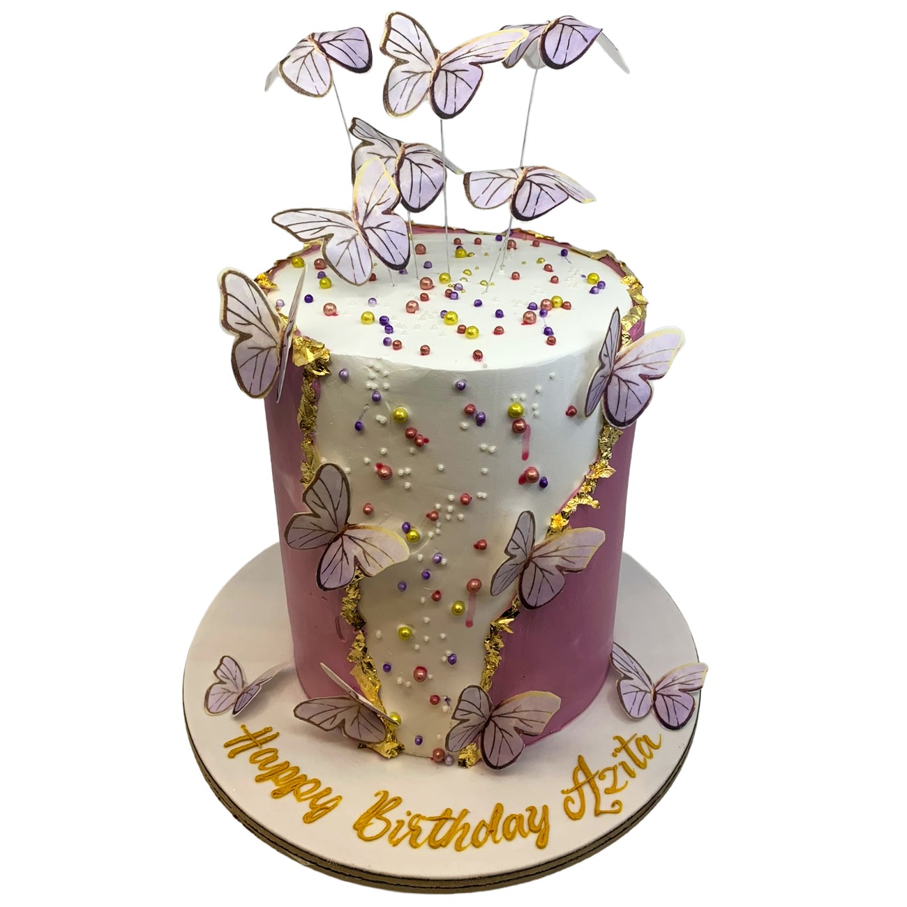 Violet Fault-Line Butterfly Cake
