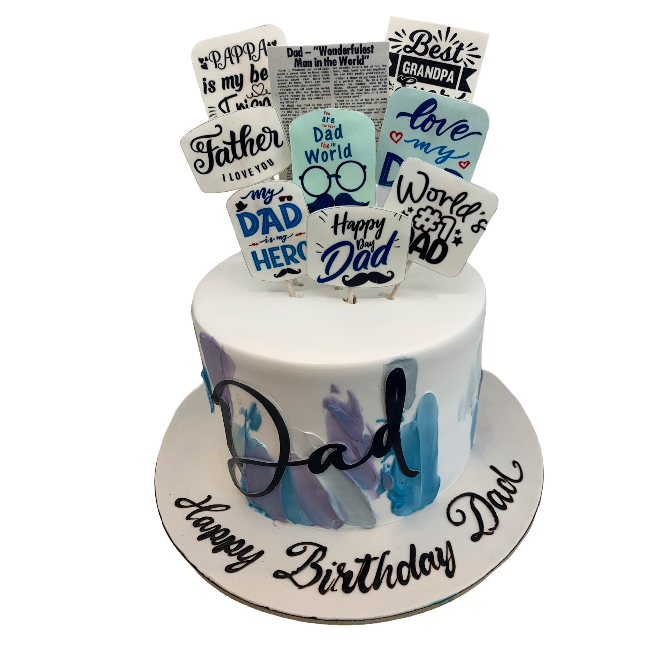 "World's Best Dad" Tribute Cake