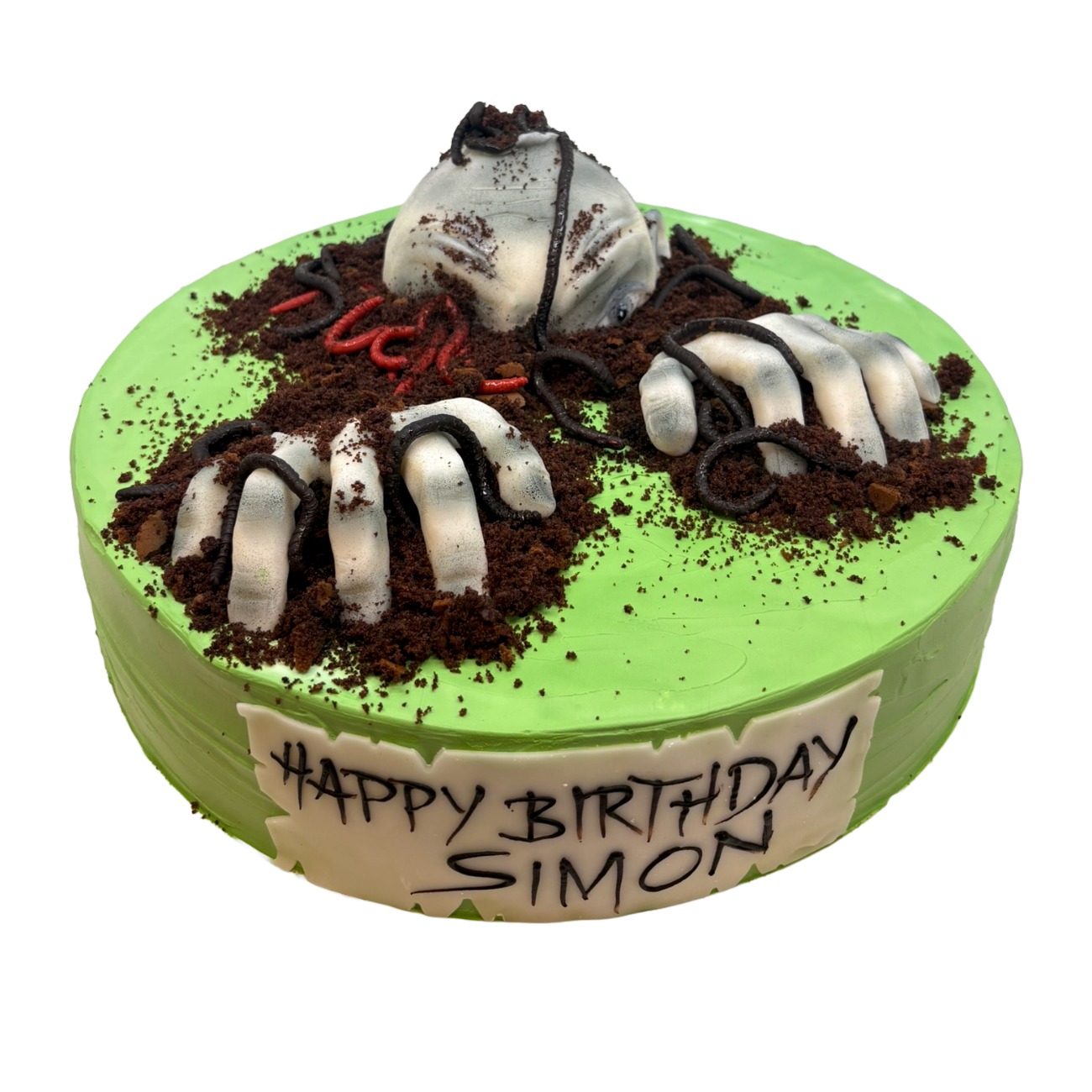 Zombie Grave Digger Halloween Cake
